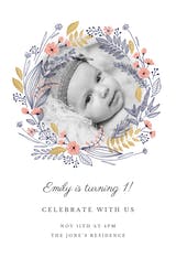 First Wreath - Birthday Invitation